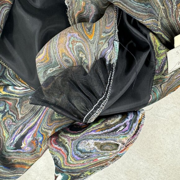 Brenner Petites Size 8 Retro Psychedelic Swirl Dress - Picture 7 of 7